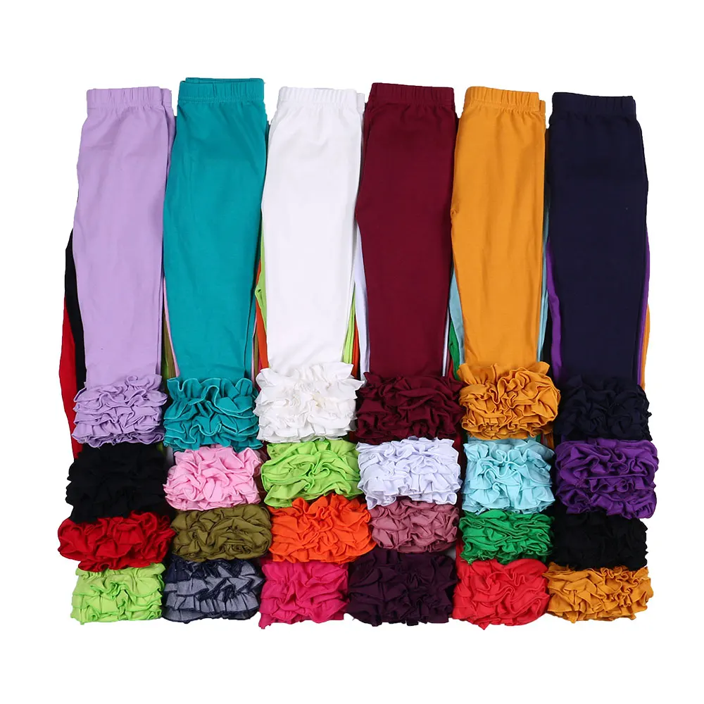 

Winter New Children Pants Baby Girls Casaul Knit Trousers Toddler Leggings Solid Color Multicolor Icing Ruffle Wear