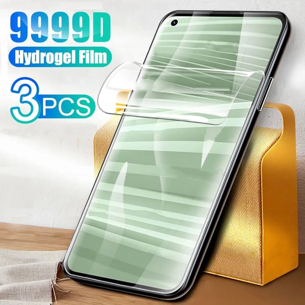 

3PCS Protective Film For Realme C3 C3i C11 C15 C21 GT Neo Hydrogel Film Screen Protector For Realme X X2 X3 X7 X50 Pro XT Film