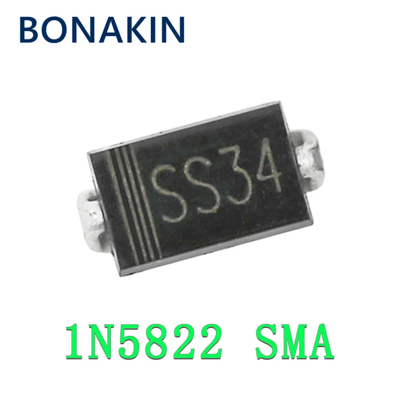

50pcs 1N5822 SMA SS34 smd do-214ac IN5822 Schottky diode ss34