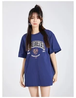 ader error high quality three dimensional letter shield embroidery british college style short sleeved t shirt loose couple tops