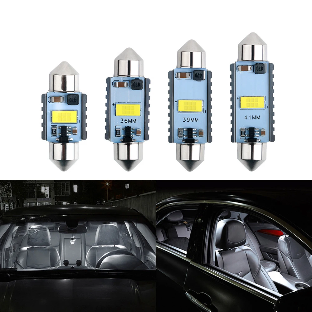 

2 шт. Автомобильный светодиодный двойной наконечник 3570 декодирование canbus 36 мм 39 мм купольсветильник светильник номерного знака Освещение д...