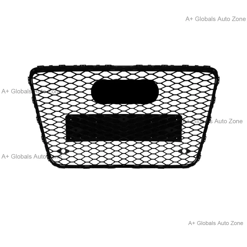 Решетка радиатора RSQ Style Honeycomb Mesh, глянцевая черная, для Audi Q7 4L 2005-2015, замена передней решетки бампера, черные гоночные решетки. (art.: 3920dbbada552) - 3920dbbada552