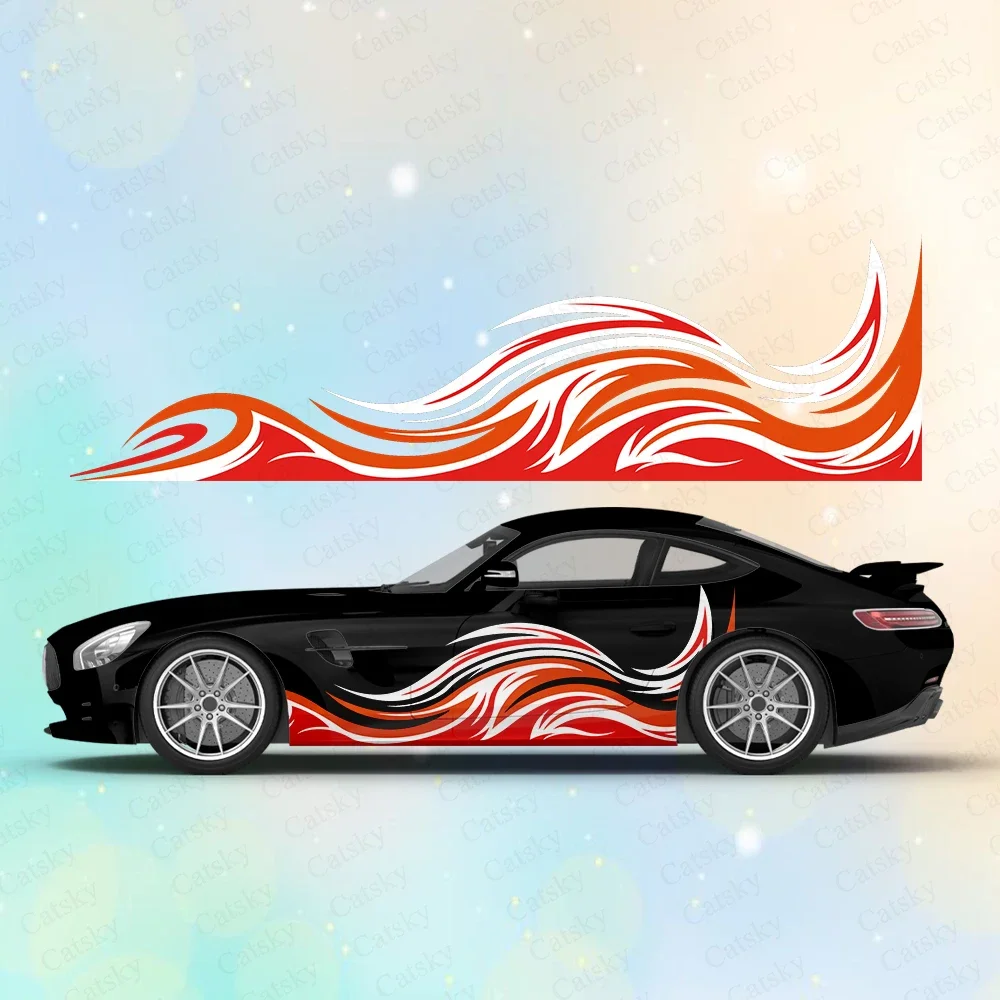 Нерегулярный изогнутый дизайн большие автомобильные наклейки и на кузов