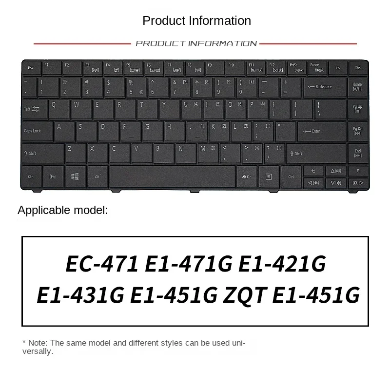Замените костюм для клавиатуры ноутбука Acer EC-471 E1-471G E1-421G E1-431G E1-451G ZQT