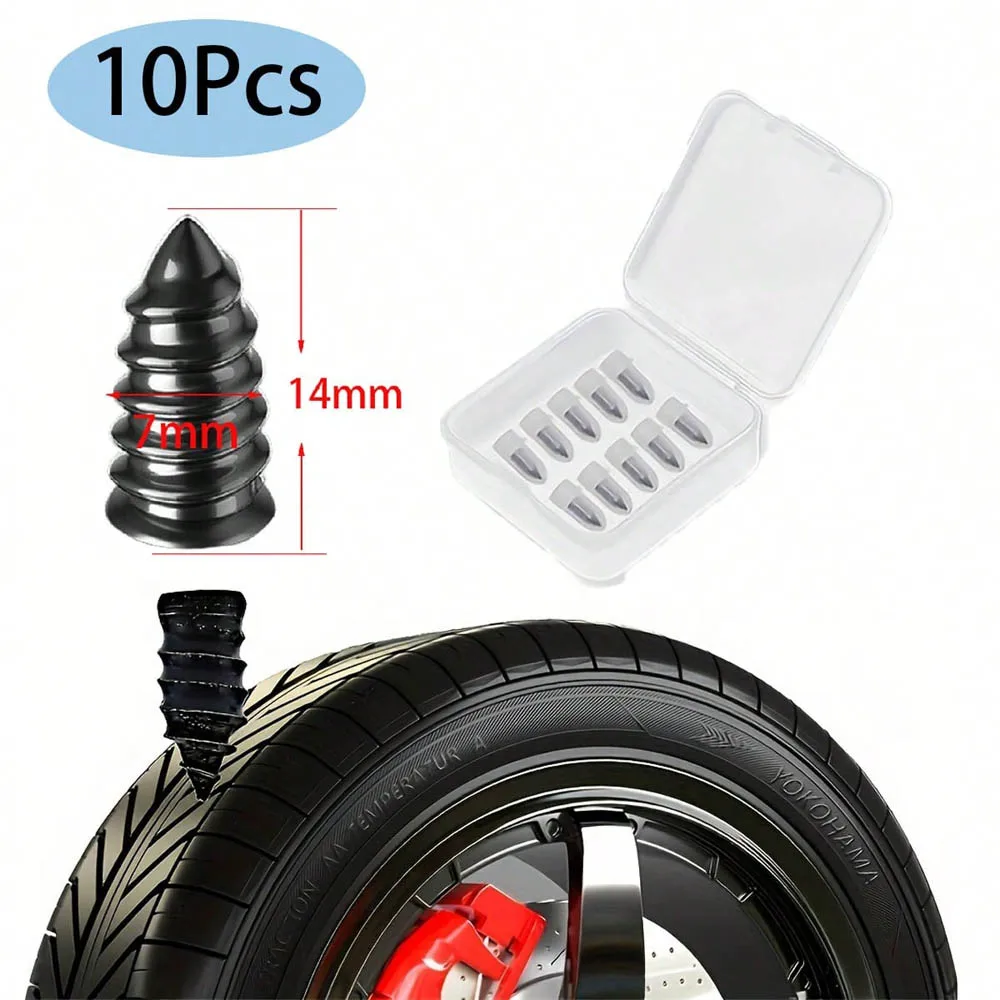 

10 Упаковок Резиновых Гвоздей Для Ремонта Шин, Винты Для Ремонта Шин Автомобиля И Мотоцикла