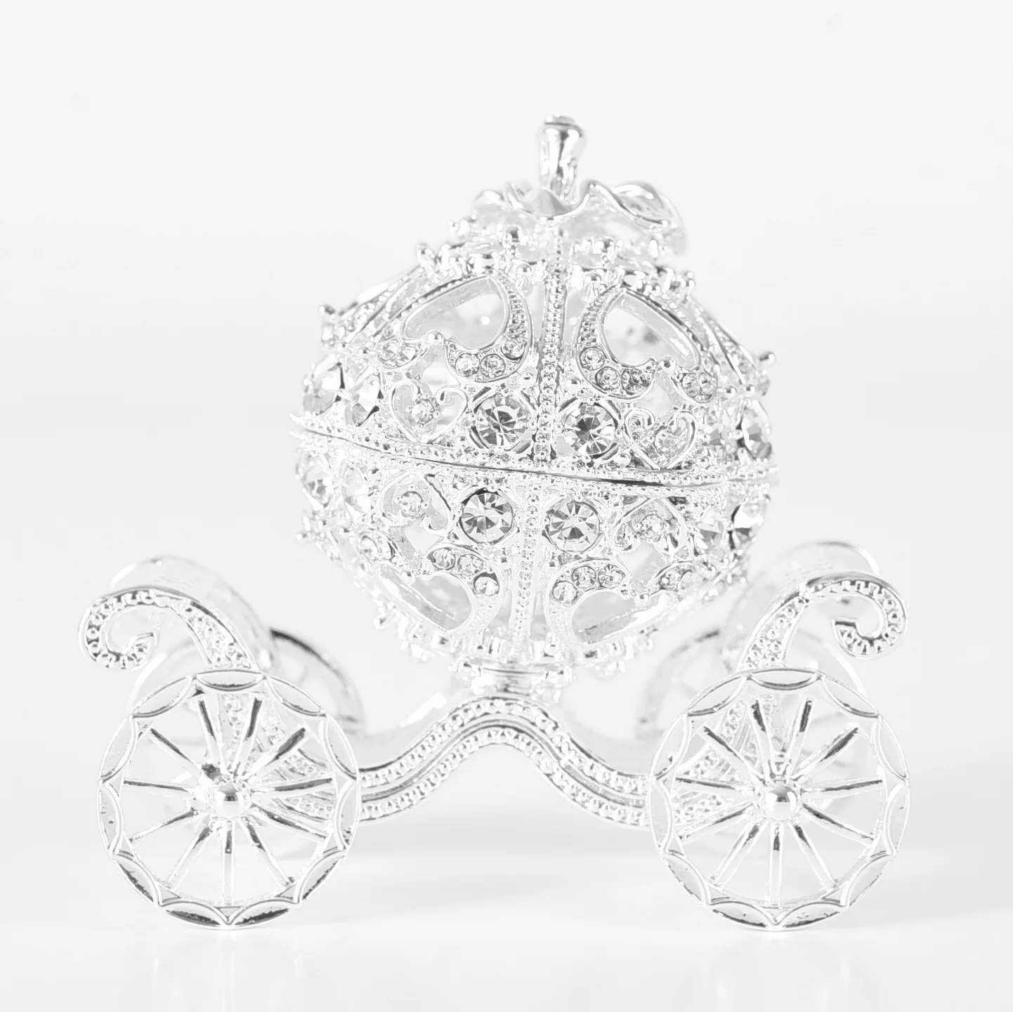 

Jewelry box creative European alloy enamel diamond home decoration pumpkin car