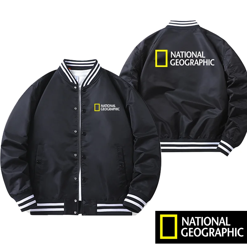 

2022 New Men And Women National Geographic Jacket Spring And Autumn Pilot Motorcycle Coat Leather Jacket