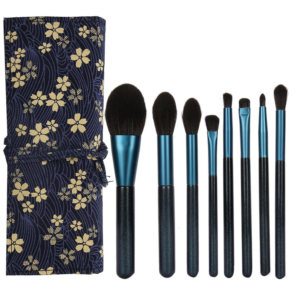 

8pcs Eye Shadow Loose Powder Brush Portable Eyebrow Blusher Cosmetic Brush Makeup Tool Set