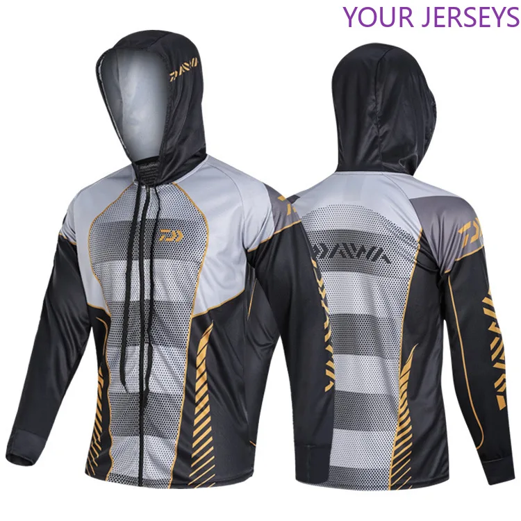 

New Men Hoodies Fishing Clothing Long Sleeve Outdoor Breathable Fishing Shirts Anti UV Quick Dry Cycling Hiking Clothes