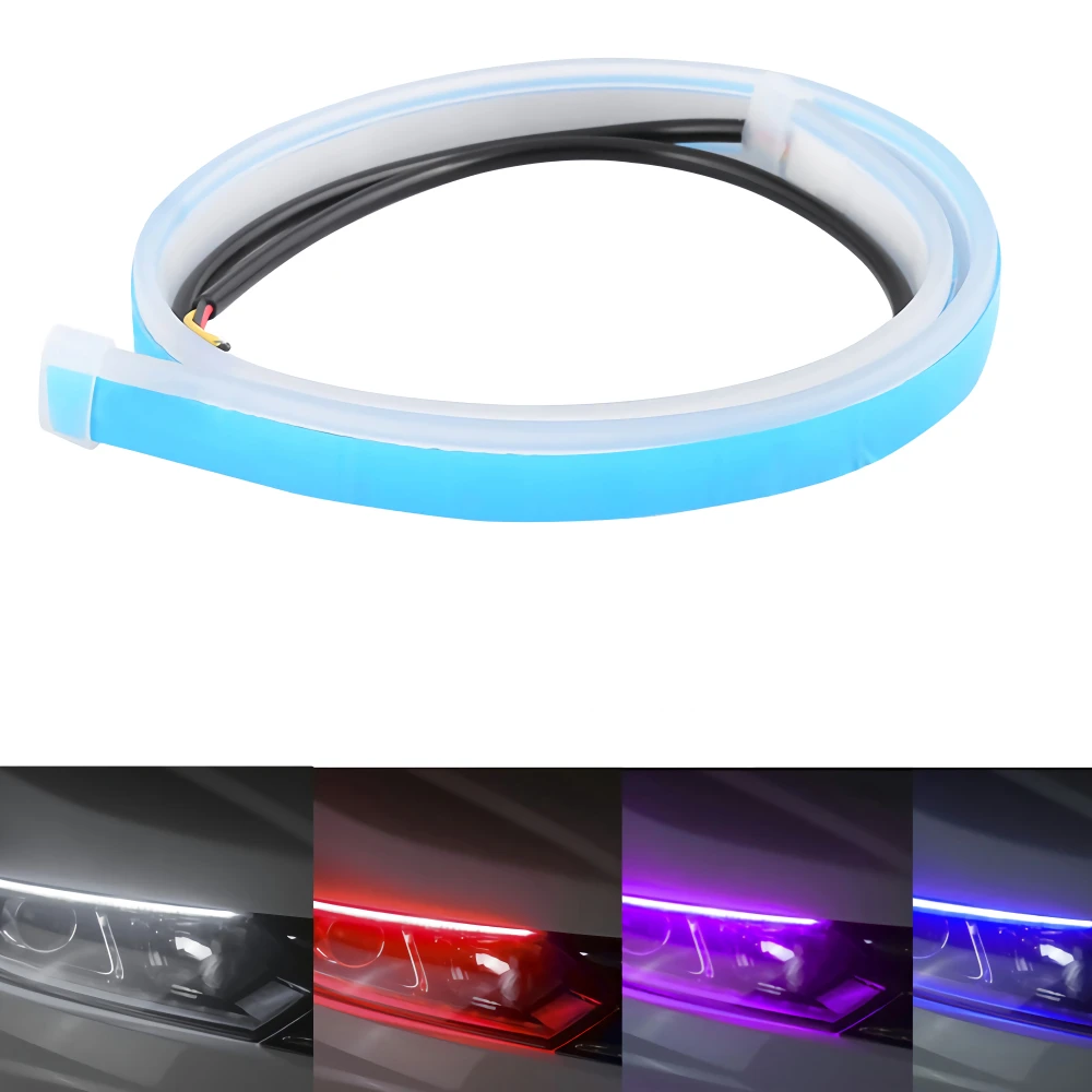 DRL автомобильные гибкие светодиодные дневные ходовые огни указатель поворота