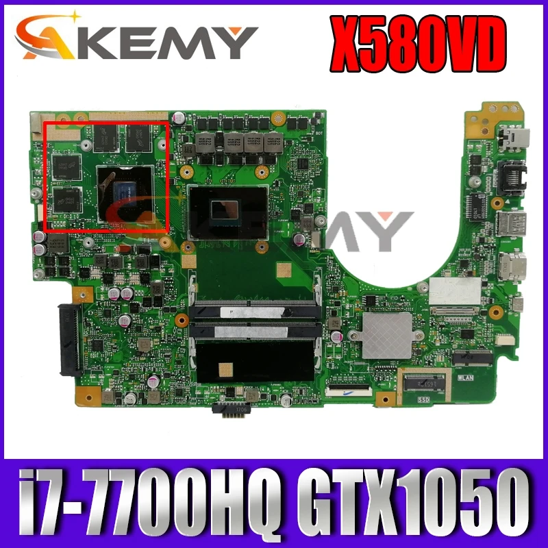 

X580VD X580VN Motherboard For ASUS X580 X580V X580VD X580VN Laptop Mainboard W/ i7-7700HQ GTX1050 DDR4 100% Fully Tested