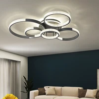 led nordic simple circle ceiling lamp modern atmosphere living room bedroom study black and white mandarin duck led lamps