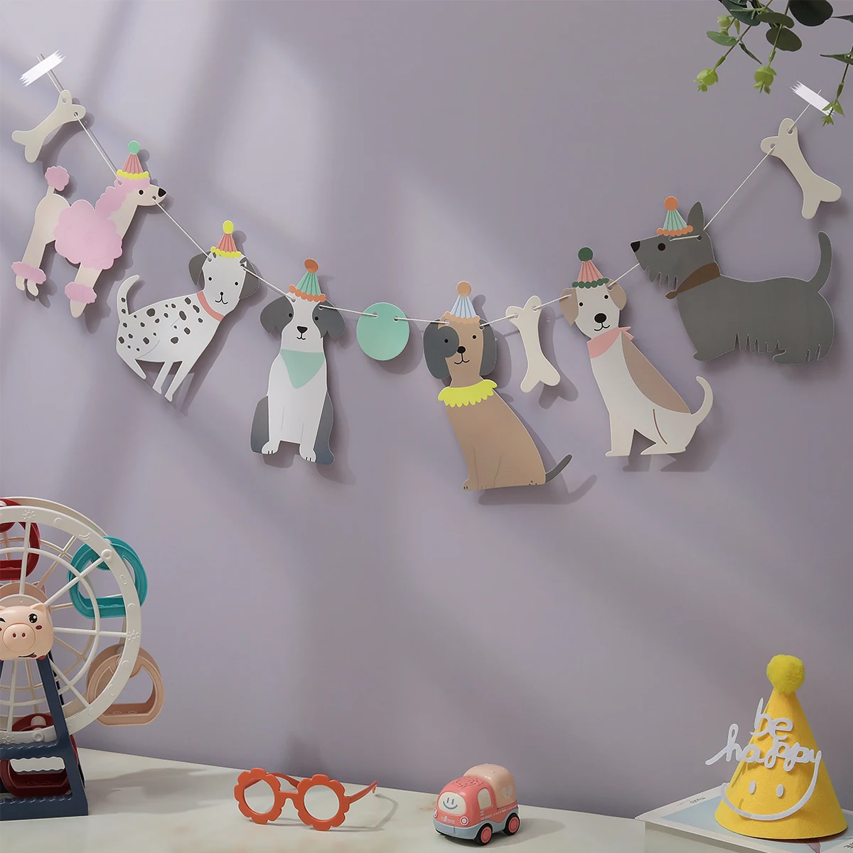 Украшение в виде кости собаки на день рождения баннер 1 комплект шт.