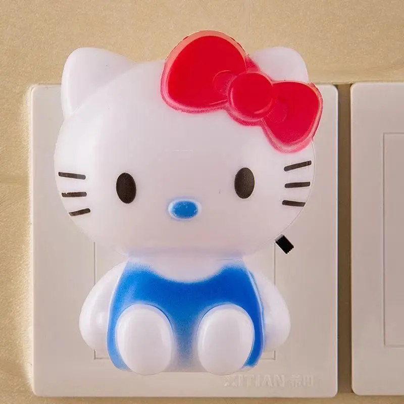 

Подключаемый светодиодный светильник Bandai KT Hello Kitty с выключателем, прикроватная лампа, ночник, декоративный светильник для комнаты