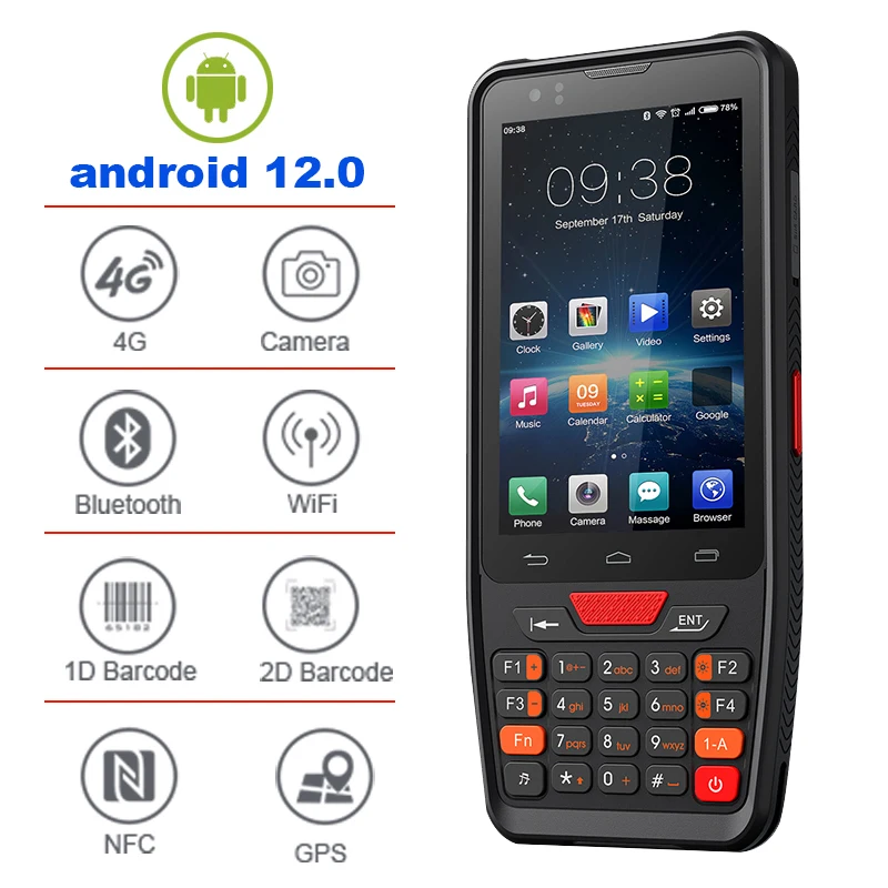 

RUGLINE Android 12 OS портативный терминал PDA 1D 2D сканер штрих-кода 4G WiFi GPS Bluetooth NFC IP67 защищенный сборщик данных