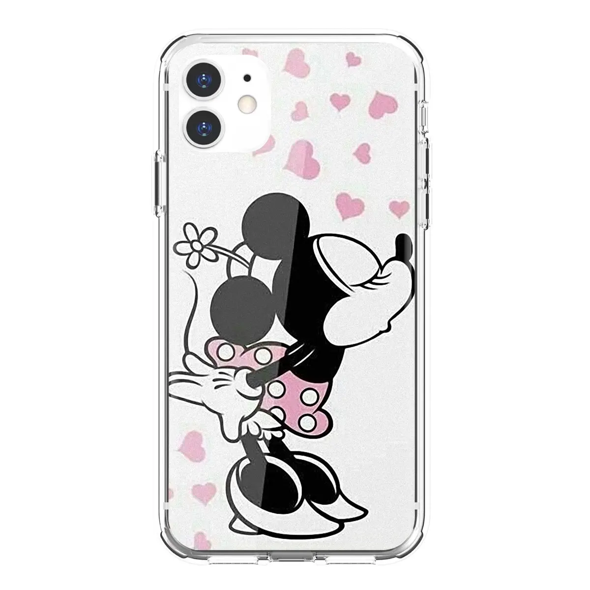 Для iPhone 10 11 12 13 Mini Pro 4S SE 5C 6 6S 7 8 X XR XS Plus Max 2020 Minnie mickey couples I love you disney чехлы для