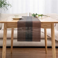 modern table runner for dining table pvc table cover waterproof non slip grey black kitchen accessories table cloth 30x180cm