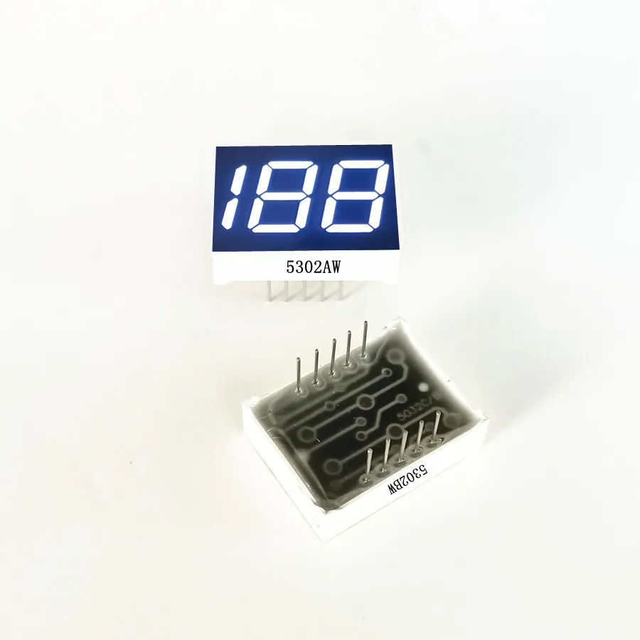 10 шт. 0 5 дюйма 2 бит яркий синий свет цифровой модуль KYX-5302AW контактов 25*19*8 мм