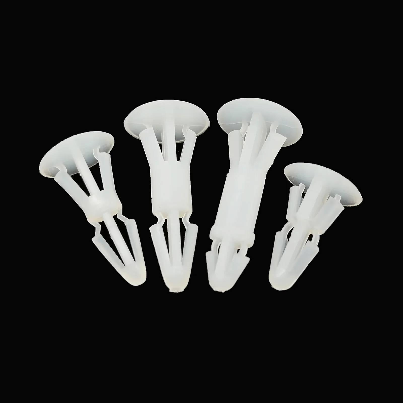 

50pcs White Nylon Plastic Rivet Push In Fix Clip Fixed Connecter Standoff Spacer Support for PCB Circuit Board 3-4.5-5.5mm Hole