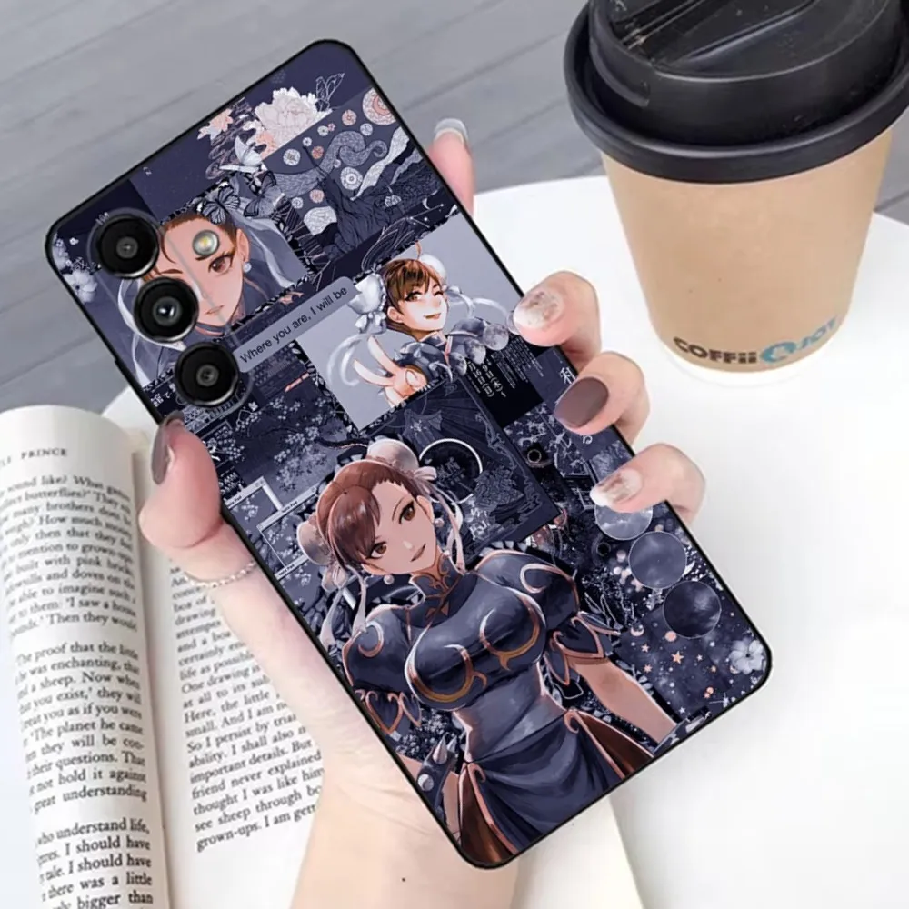 Чехол для телефона ChunLi art S-Street F-Fighter Samsung S 25 24 21 22 23 30 20 Ultra Plus Fe Lite Note 10 9 5G черный