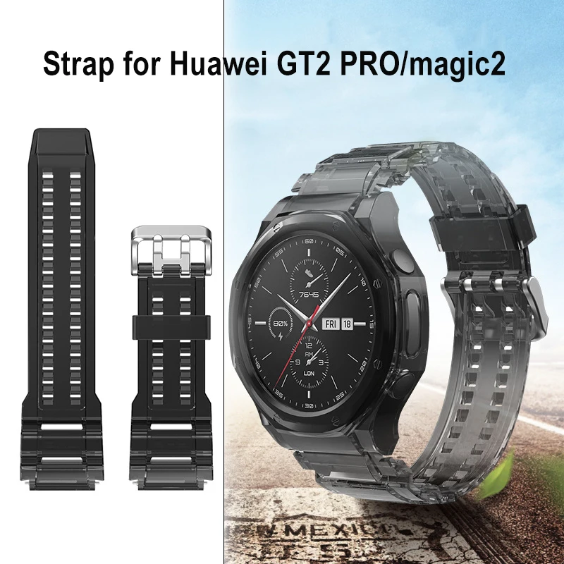 

Ремешок для смарт-часов, ремешок для часов, аксессуары из ТПУ для Huawei Gt2 Pro, Gt2/magic2, подходит для часов с окружностью 186-240 мм