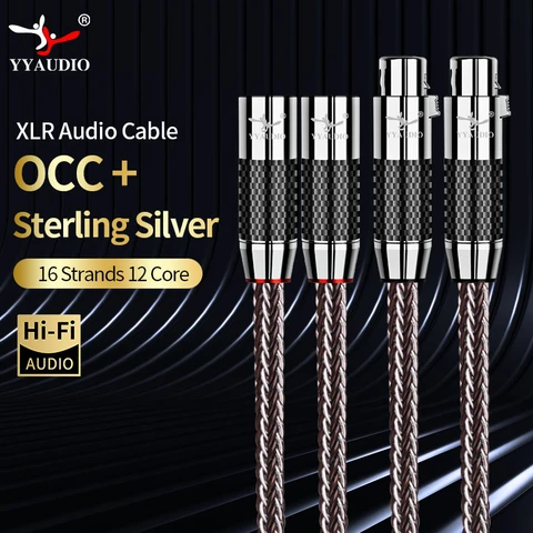Hiyaudio провод баланса A2 XLR 16 жил OCC+стерлинг серебро
