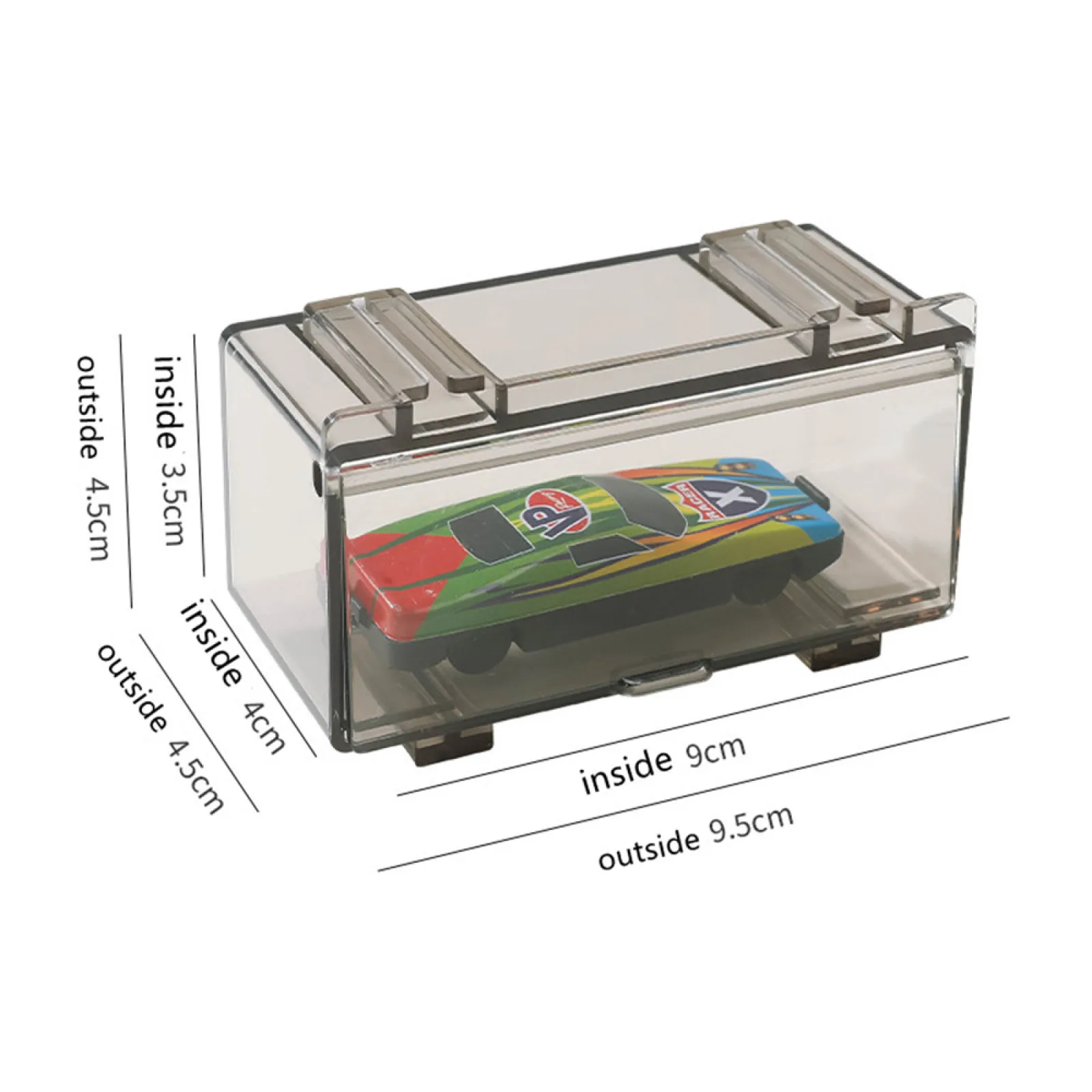 Акриловая прозрачная витрина 95*45*45 мм модель 1/64 автомобильное хранилище внешний