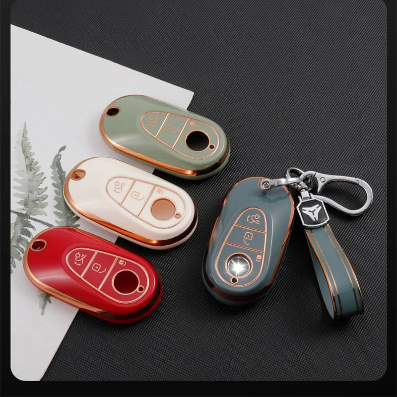 

ТПУ 4 цвета чехол для автомобильного ключа для 2021 Mercedes-Benz S-Class, новый протектор ключа S400L S450L S500L модифицированный Maybach S-Class