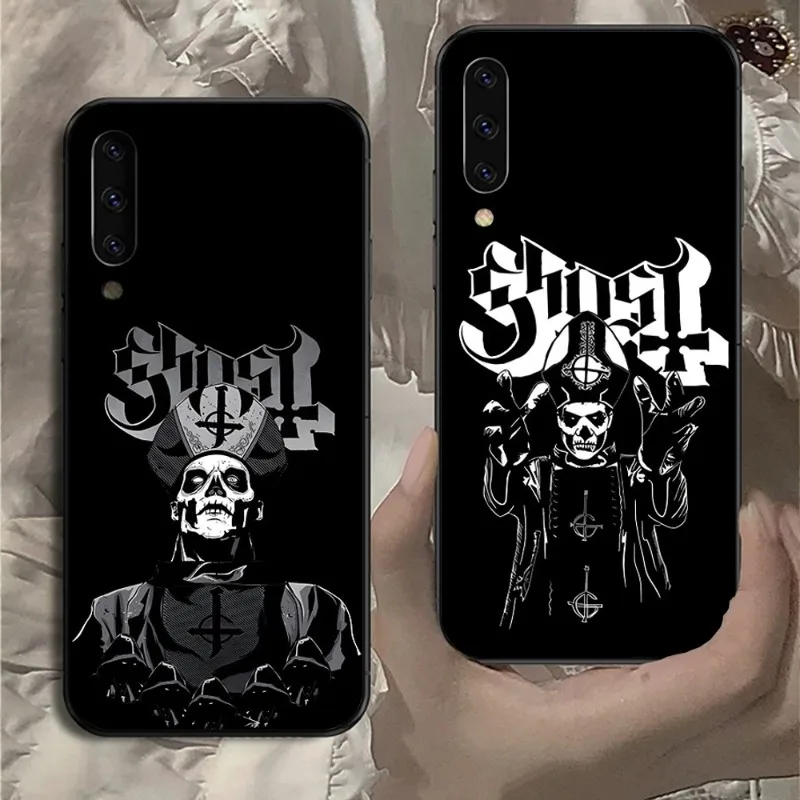 Чехол Ghost для телефона из тяжелого металла Samsung Note 9 10 20 Plus Pro Ultra J6 J5 J7 J8 черный