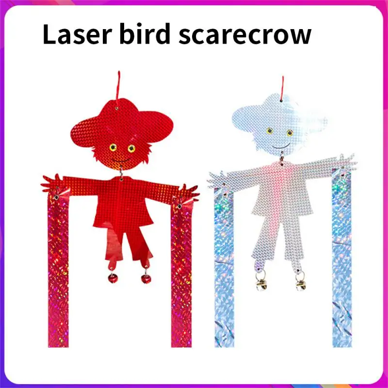 Double-sided Laser Bird Scarer Pigeons Woodpecker Fake Scarecrow Bird Repeller 1 Pcs Hanging Reflective Bird Repellent Garden