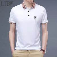 ltbw fast shipping mens short sleeve embroidered polo casual short sleeve top mens t shirt