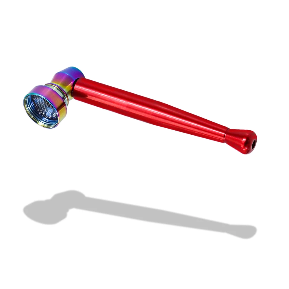 

Metal Pipe Colorful Portable 93mm Mini Tobacco Smoking Pipes 17mm Metal Bowl Alloy for Herbal Pipe Smoking Accessories