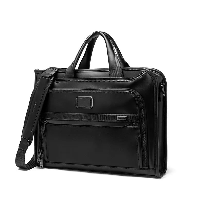 9603110d3 New Leather Men's Briefcase Business Computer Bag Fashion Shoulder Handbag
