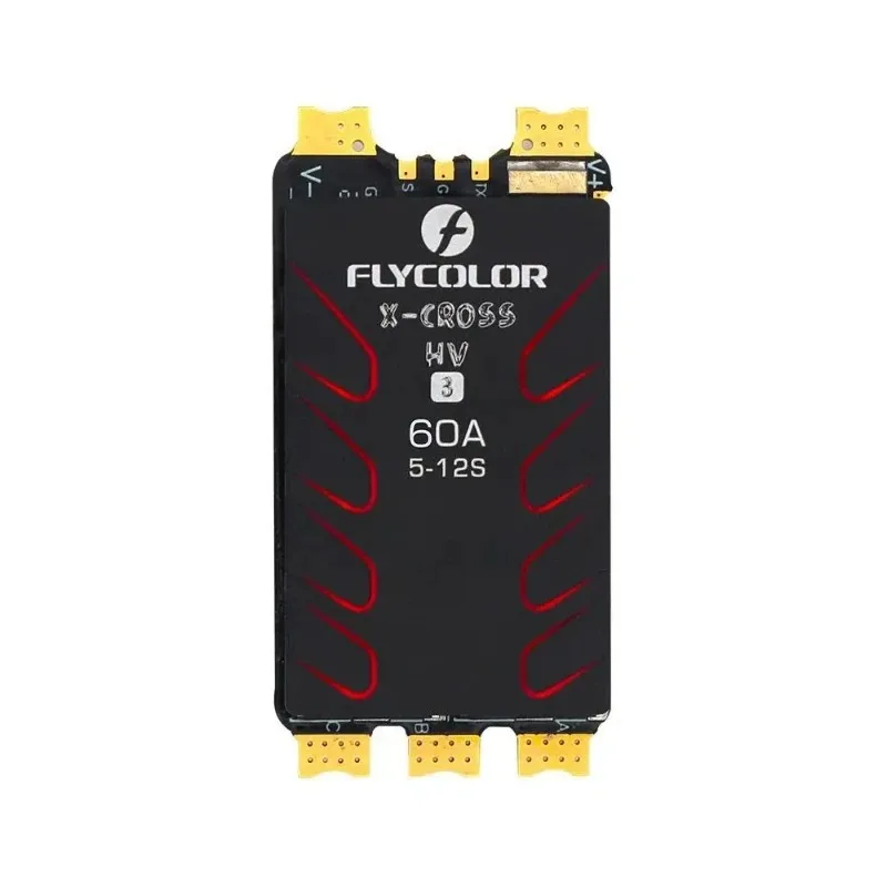 Фото Контроллер скорости FLYCOLOR X-CROSS HV3 60A 80A 120A 160A ESC 5-12S BLHeli-32 Dshot Proshot для мультироторных БПЛА и FPV-дронов для гонок №1