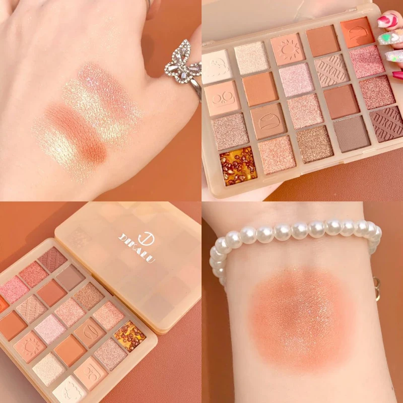 

Chestnut Morandi Eyeshadow Colorful Eyeshadow Dikalu Eyeshadow Shimmer Shiny Sequins Pigment Brighten Sparkling Eyes Cosmetics