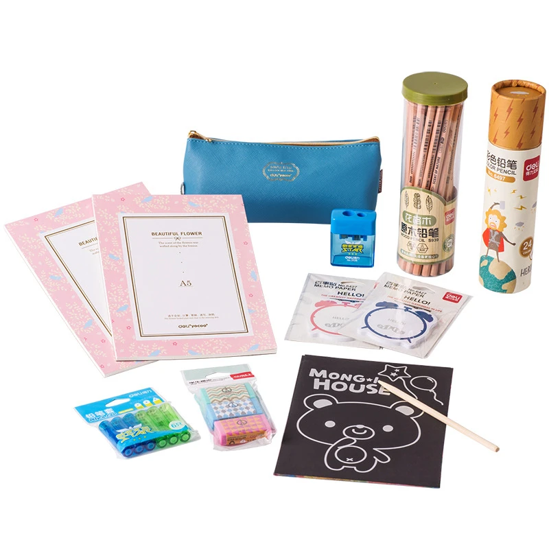 

DL Student stationery kit stationery box 33362 student gift box wholesale Kawaii stationery office and Kawaii gift set