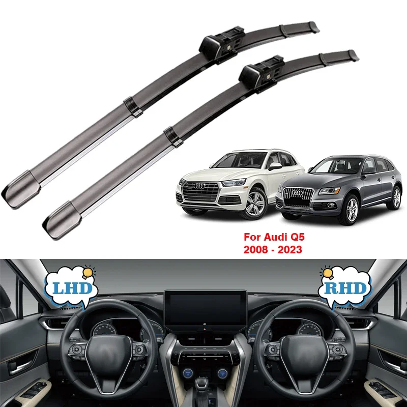 Передние и задние щетки стеклоочистителя для Audi Q5 SQ5 MK1 MK2 S Line 2008-2023 8R 80A Аксессуары для лобового стекла 2010 2018 2019 2009