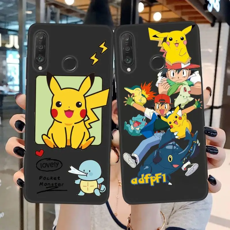 Custodia per telefono Pokemon Pikachu per Huawei P20 P30 P40 P50 Lite E P Mate 50 40 30 20 Pro
