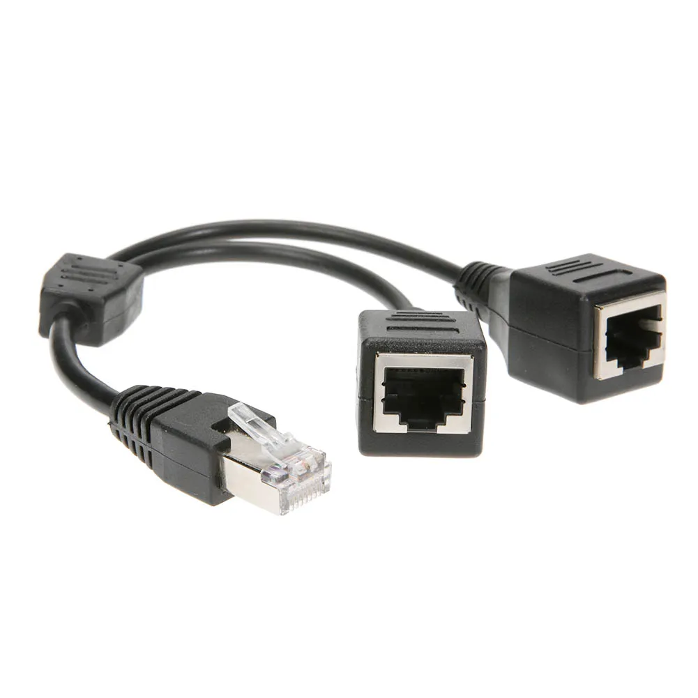 Разветвитель RJ45 (штекер)/2 (разъем) Для подключения к сети Ethernet устойчивая