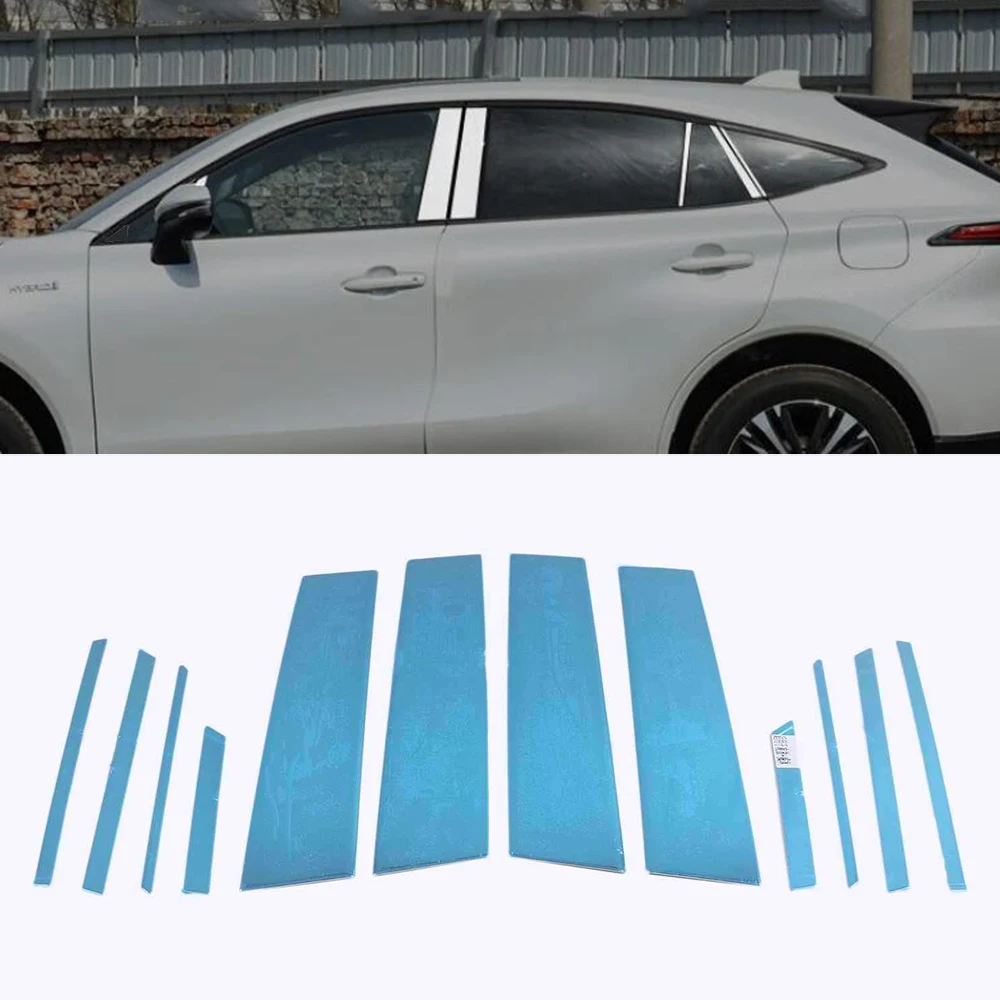 

Нержавеющая сталь, подходит для Toyota Harrier Venza 2021 2022, хромированные стойки двери, окна, крышка, накладка, автомобильные аксессуары, 12 шт.