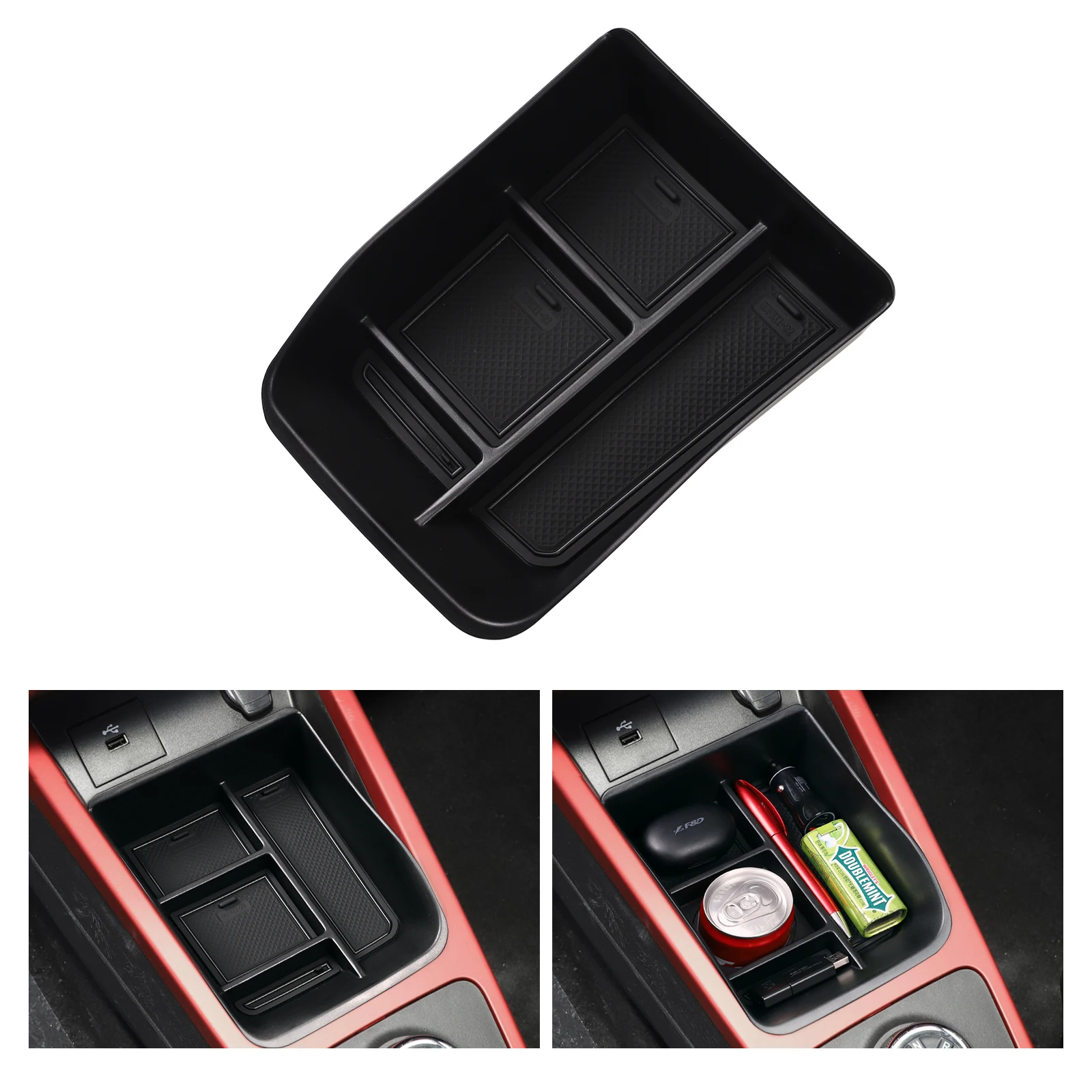 

Car Center Console Storage Box for Dacia Spring Central Armrest Tray Cup Holder Accessories Organizer Tidying