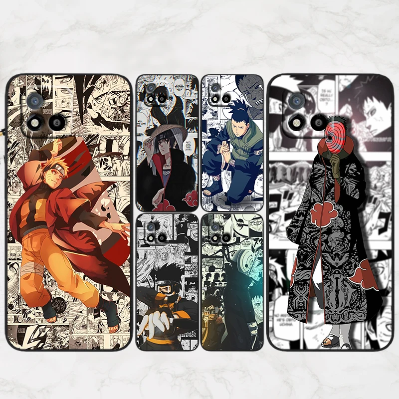 

Manga style Anime Naruto For OPPO Realme Narzo 50A 50i 30 20 C15 Q3 8i 8 7i 7 Global 6 5 Pro 5G Black Phone Case Fundas Capa