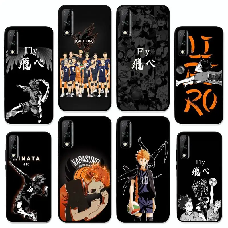 

Anime Black Haikyuu Volleyball Phone Case for Huawei Y9 Y7 Prime Y9s Y8s Y8p Y6p Y6 Y5 Mate 50 20 Lite 10 Pro Cover