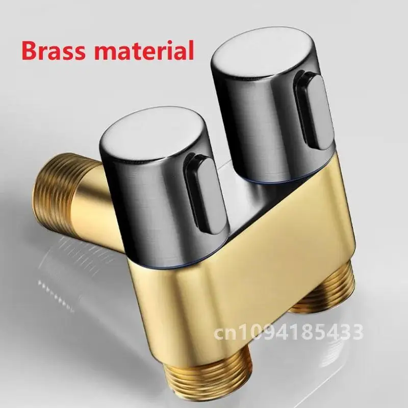 KKTNSG Hygienic Shower for Bathroom Toilet Bidet Head Double Outlet Angle Valve of Accessories Seat