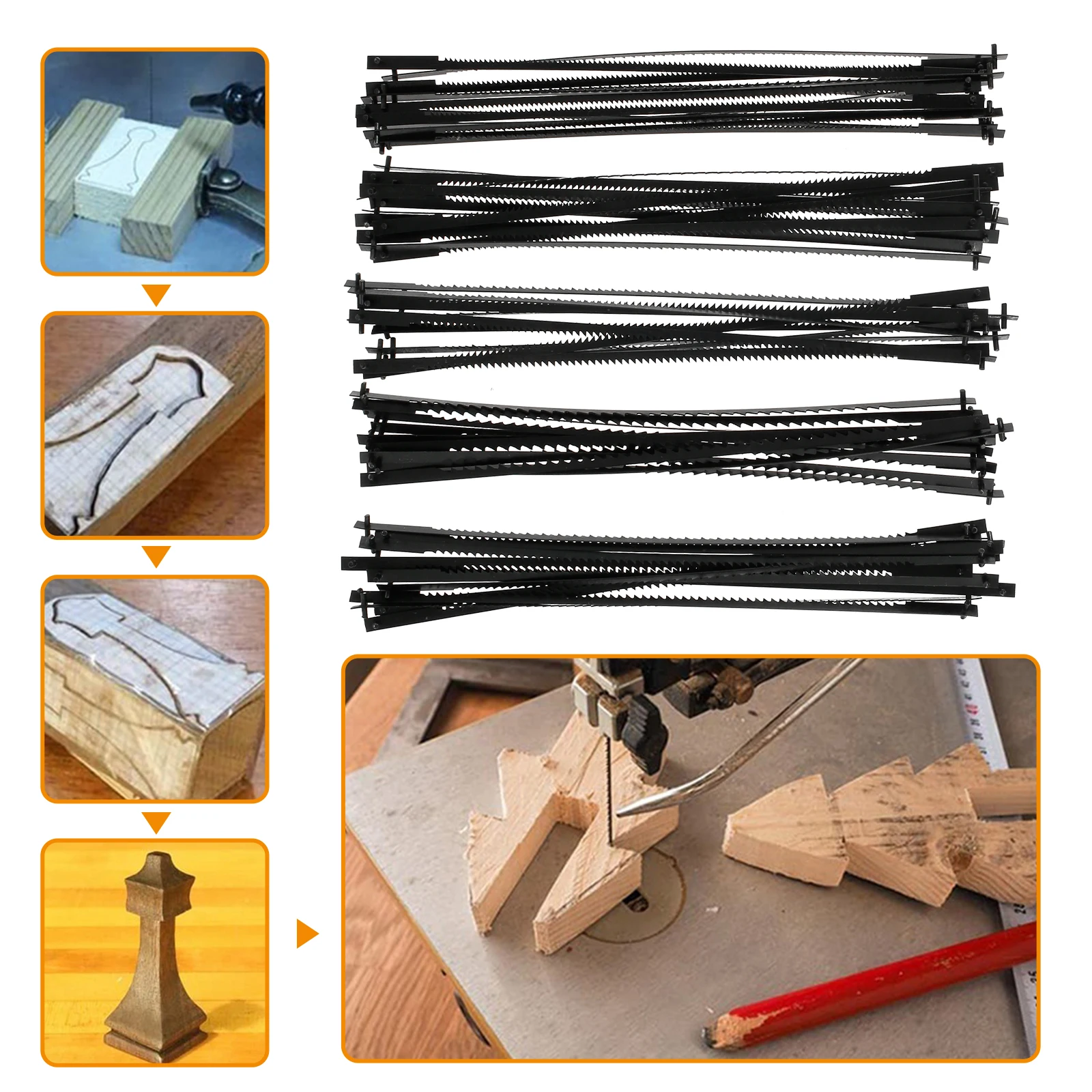 

60 шт., концевые прочные лезвия для пилы из углеродистой стали, 5 дюймов