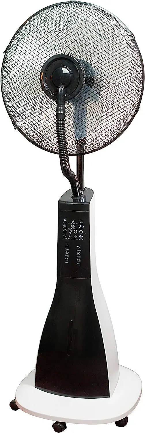 

Black/White Intelligent Cool Mist Standing Oscillating Fan, 16 Inches Width
