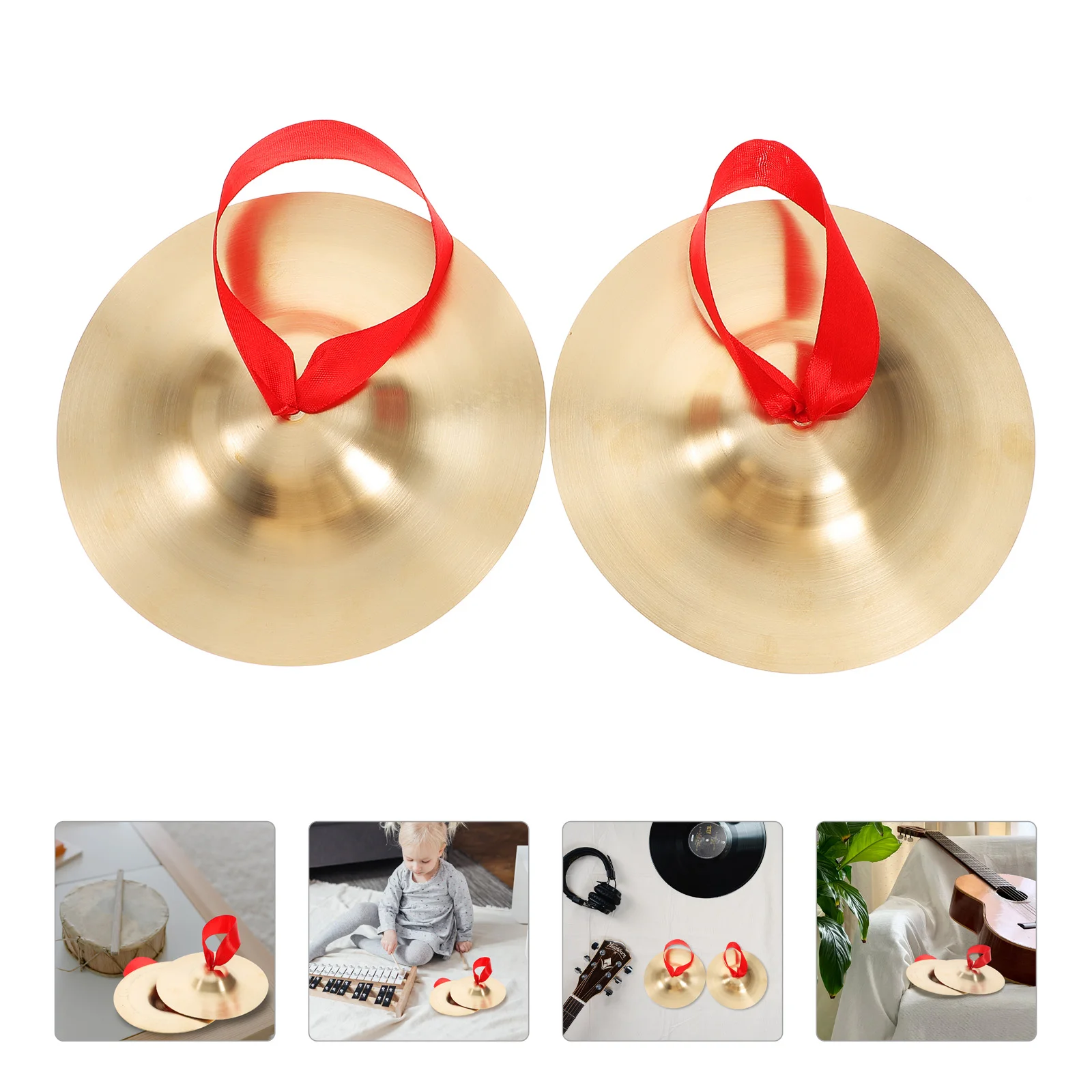 

Copper Cymbal Kids Toys Small Instrument Fingers Children Percussion Instruments Cymbals Teaching Aids Cloth