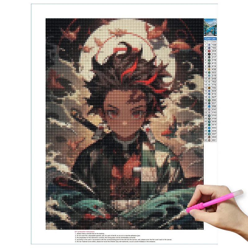 Demon Slayer 5D алмазная живопись Камадо Танджиро Алмазная вышивка мозаика DIY Rengoku Kyoujurou