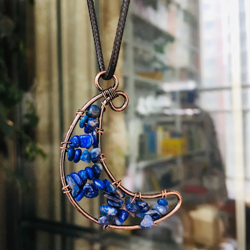 7 чакр красочное ожерелье из искусственного камня проволочное с подвеской в виде