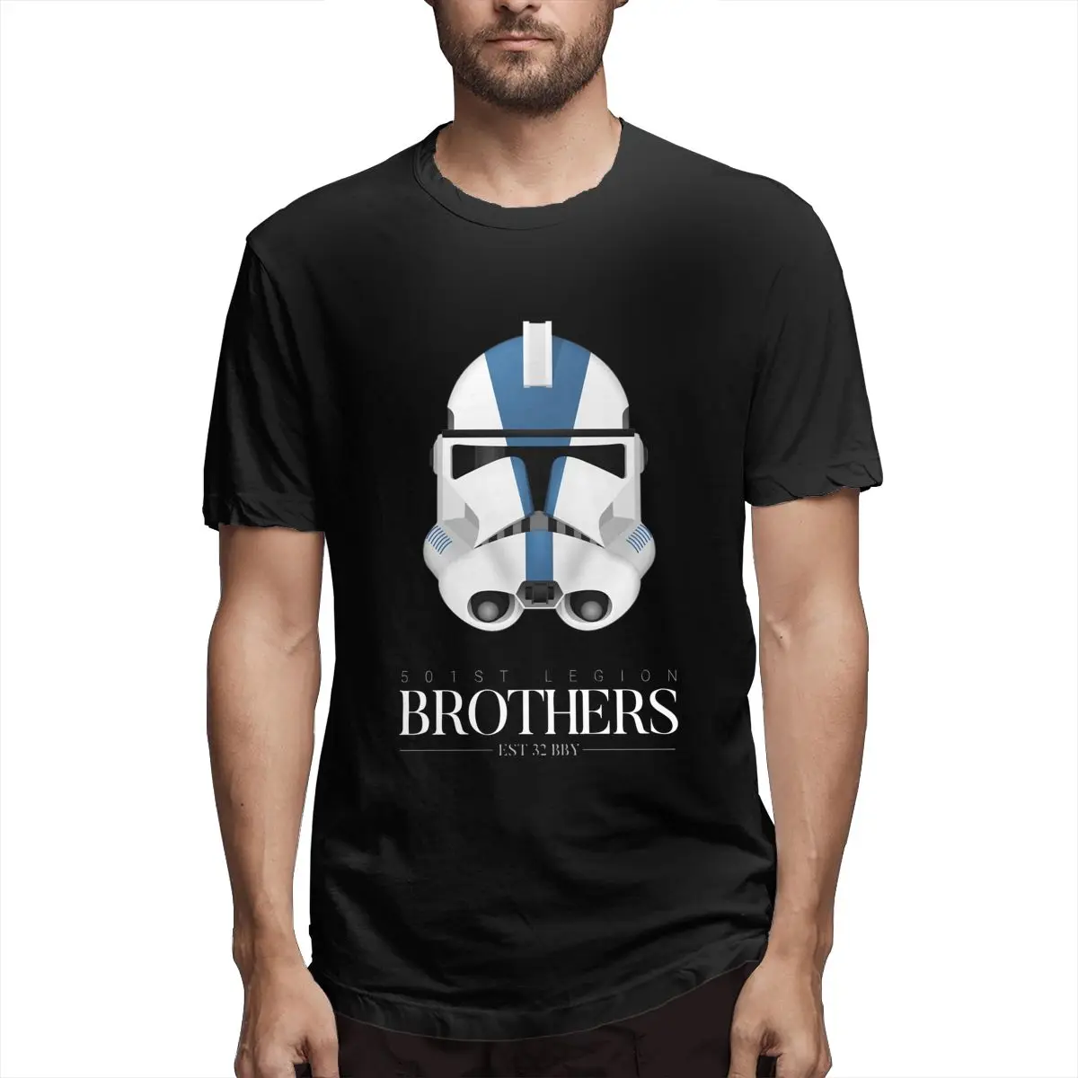 Spartan 501st Legion Clone Trooper Brothers Creative Short Sleeve Round Collar Men's T-Shirt 100% Cotton Unique